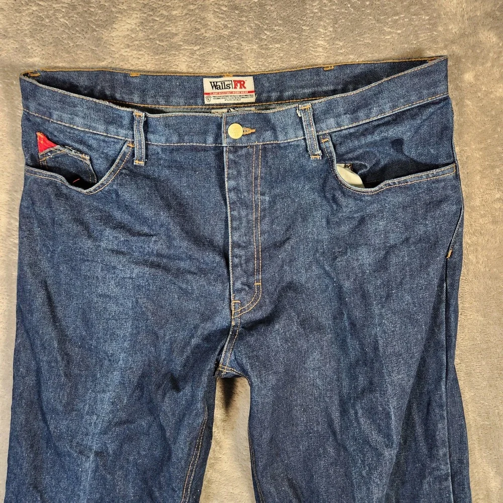 Walls FR Workwear Jeans Mens 38x32 Blue Excellent Flame Resistant Denim Pants